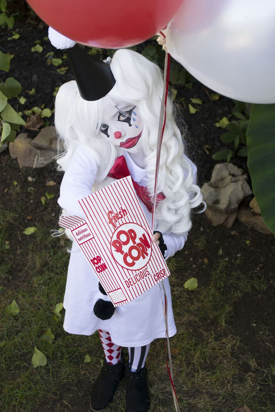 <p>This spooky costume is anything <em>but</em> sad! Your <a href="https://www.countryliving.com/diy-crafts/g21603260/diy-halloween-costumes-for-tweens/" rel="nofollow noopener" target="_blank" data-ylk="slk:tween;elm:context_link;itc:0;sec:content-canvas" class="link ">tween</a> will love this unique and easy costume idea, which calls for a simple white dress or T-shirt and minimal makeup application. </p><p><strong>See more at <a href="https://cuckoo4design.com/easy-and-unique-sad-clown-costume/" rel="nofollow noopener" target="_blank" data-ylk="slk:Cuckoo 4 Design;elm:context_link;itc:0;sec:content-canvas" class="link ">Cuckoo 4 Design</a>. </strong> </p>