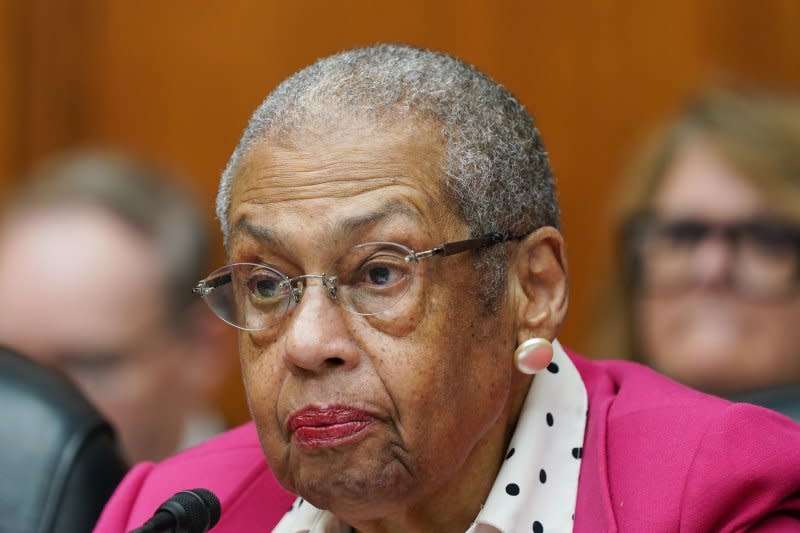 Del. Eleanor Holmes Norton, D-D.C., questions witnesses during a House Committee on Oversight and Accountability hearing as two IRS whistleblowers testify about alleged misconduct by the Justice Department in its investigation into Hunter Biden. Photo by Bonnie Cash/UPI