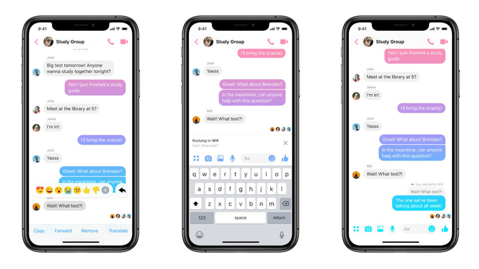 Facebook is making it a bit easier to keep track of who's talking to who in abusy group chat