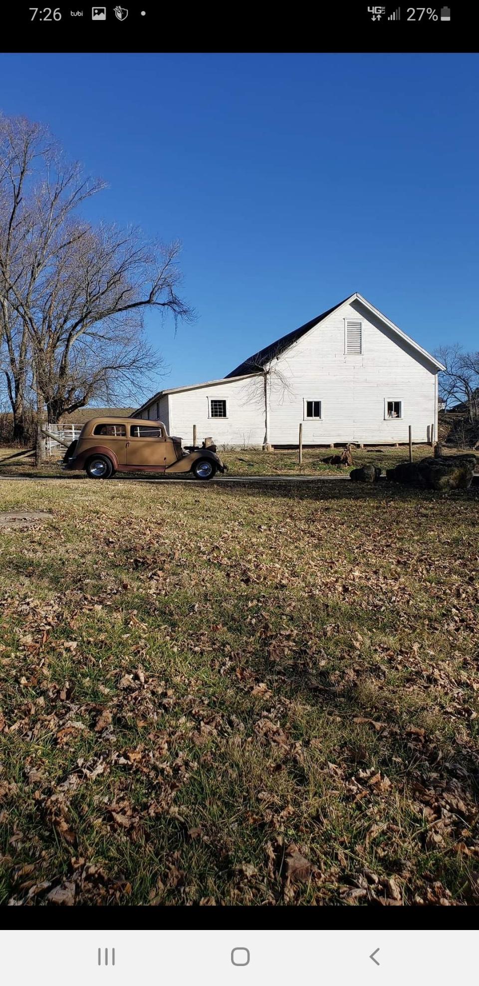 The Graham parked at the Walls' homestead.