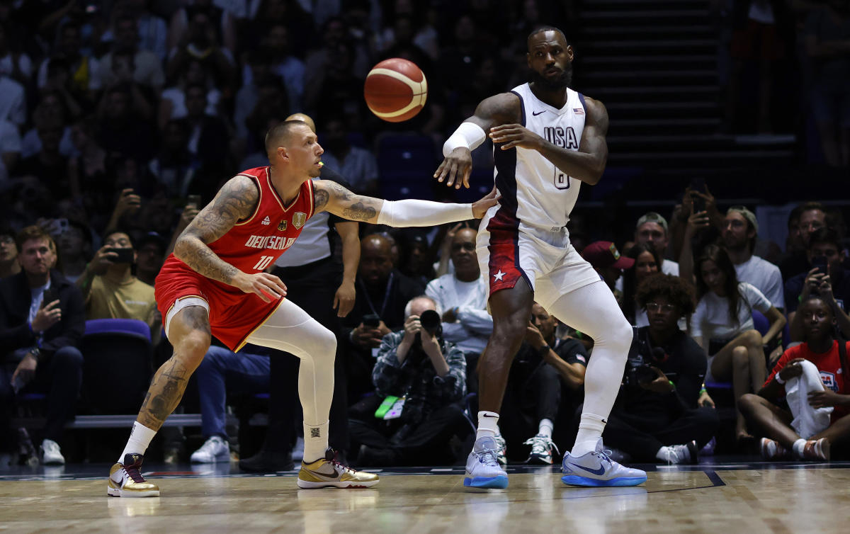 LeBron James scores Team USA’s final 11 points during 92-88 win over Germany in final pre-Olympics exhibition