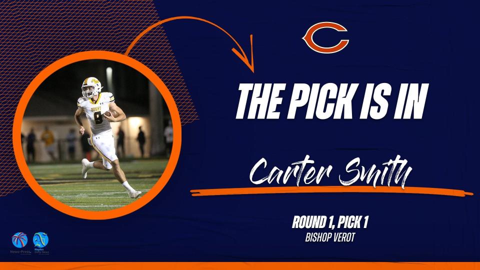 Bishop Verot quarterback Carter Smith, selected 1st overall to the Chicago Bears