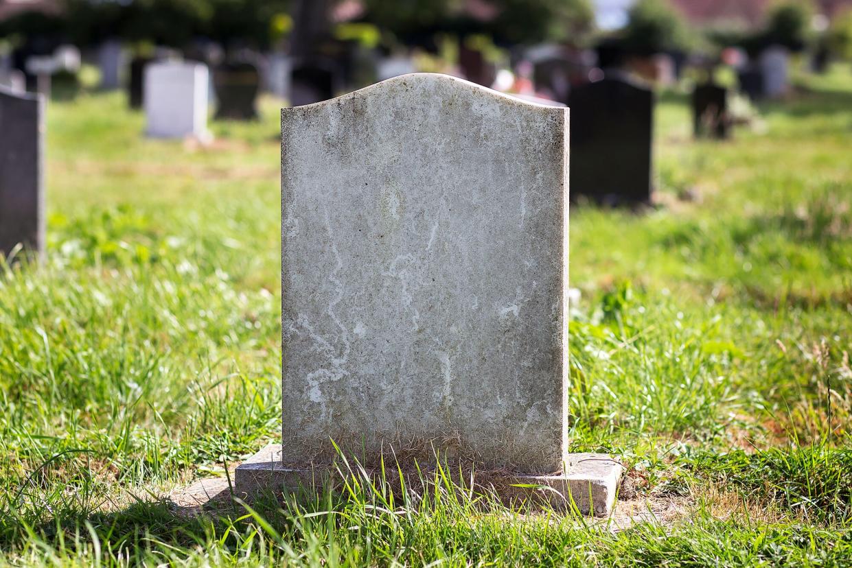 Headstone in a cemetery