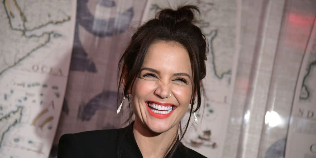 katie holmes at the haute living screening of rare objects held at the crosby street hotel on april 10, 2023 in new york city photo by kristina bumphreyvariety via getty images