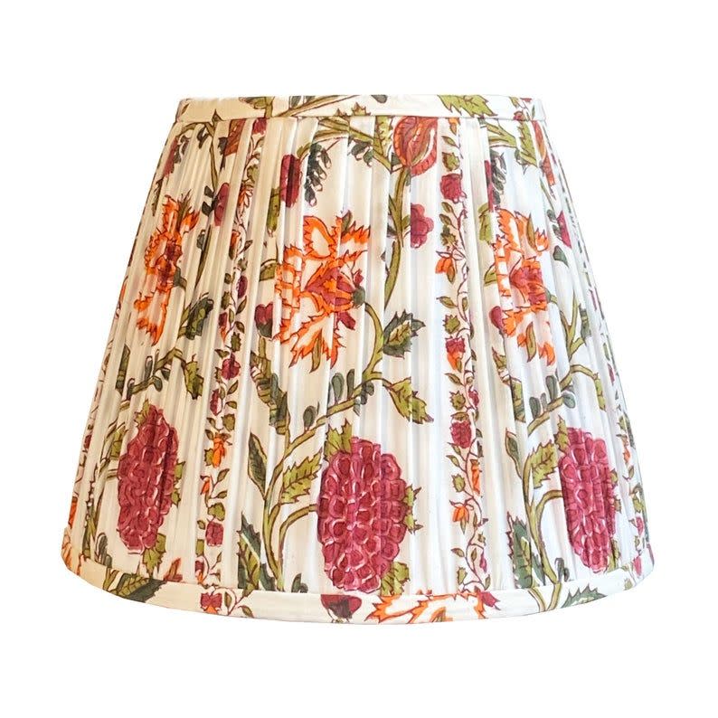 French Style Floral Stripe Pleated Lamp Shade