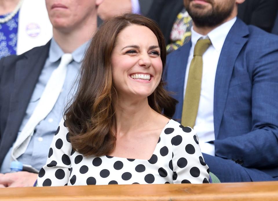 <p>Kate shows off a new haircut on day one of Wimbledon 2017.</p>