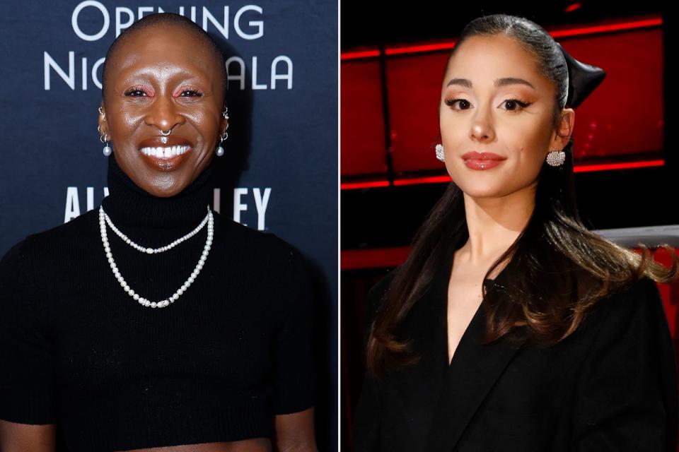 <p>John Lamparski/Getty, Trae Patton/NBC/NBCU Photo Bank via Getty</p> Cynthia Erivo and Ariana Grande