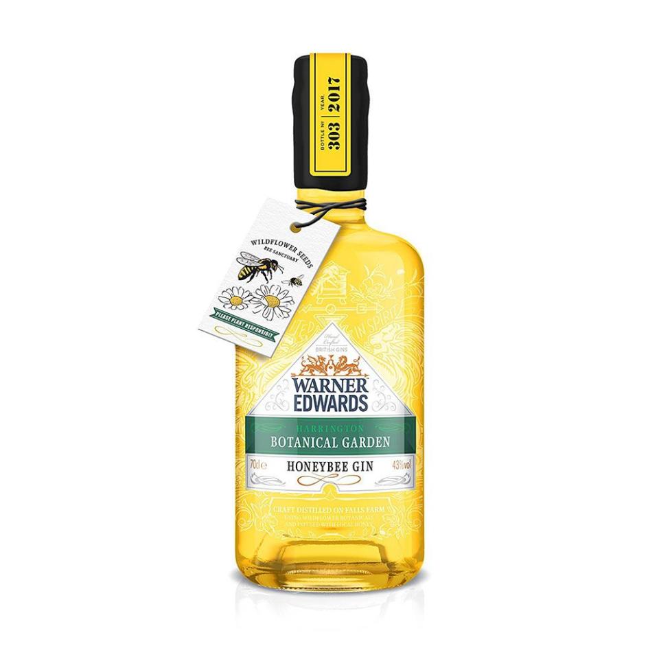 <p>This gin is described as being 'reminiscent of tiffin cookies' which TBH is all we need to persuade us to buy a bottle.</p><p>Warner Edwards HoneyBee Gin, £36.95, Amazon</p><p><a class="link " href="https://www.amazon.co.uk/Warner-Edwards-WARHON-HoneyBee-Gin/dp/B077B3GYQT/ref=sr_1_37?s=alcohol&ie=UTF8&qid=1518623847&sr=1-37&keywords=flavoured+gin&tag=hearstuk-yahoo-21&ascsubtag=%5Bartid%7C1919.g.17850422%5Bsrc%7Cyahoo-uk" rel="nofollow noopener" target="_blank" data-ylk="slk:BUY NOW;elm:context_link;itc:0;sec:content-canvas">BUY NOW</a><br></p>