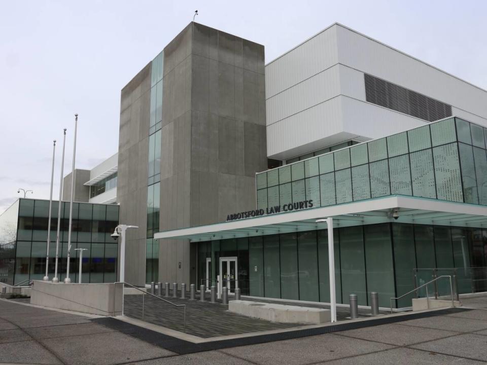 The issue of water contamination at the new Abbotsford courthouse doesn't appear to have been resolved, more than a year later, as the province recently contracted a consulting firm to continue water testing in the building for the next six months.  (Province of British Columbia - image credit)