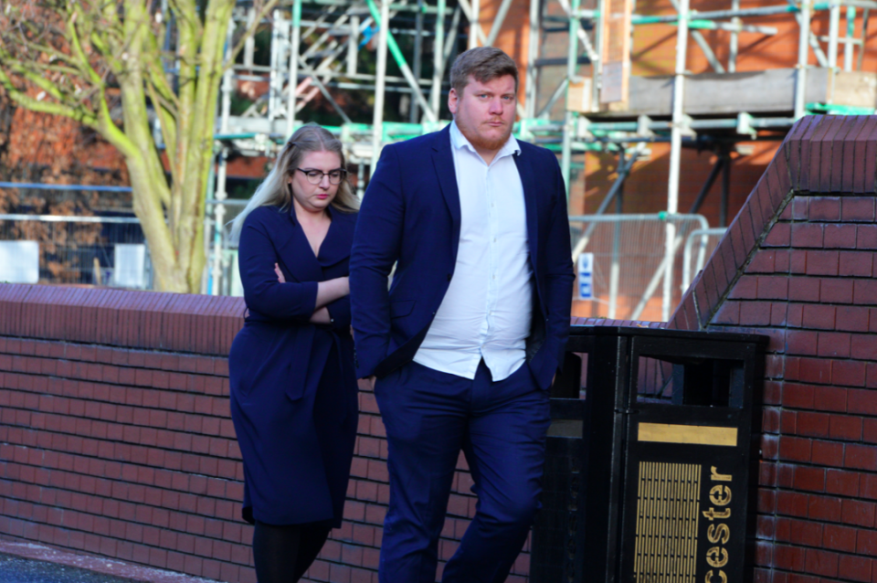 Johnson, pictured with wife Lia, worked at KFC after getting a first class degree in business studies (Reach/BMP Media)