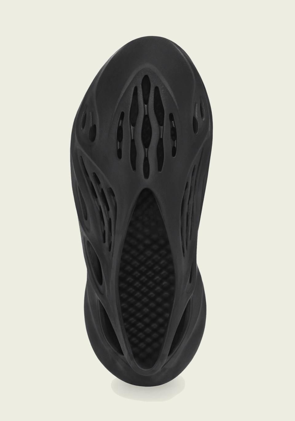 A top-down view of the Adidas Yeezy Foam Runner “Onyx.” - Credit: Courtesy of Adidas