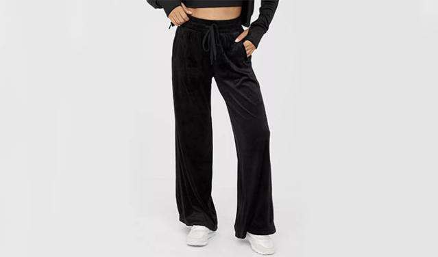 Wide Leg Track Pant  Black – Fox + Velvet