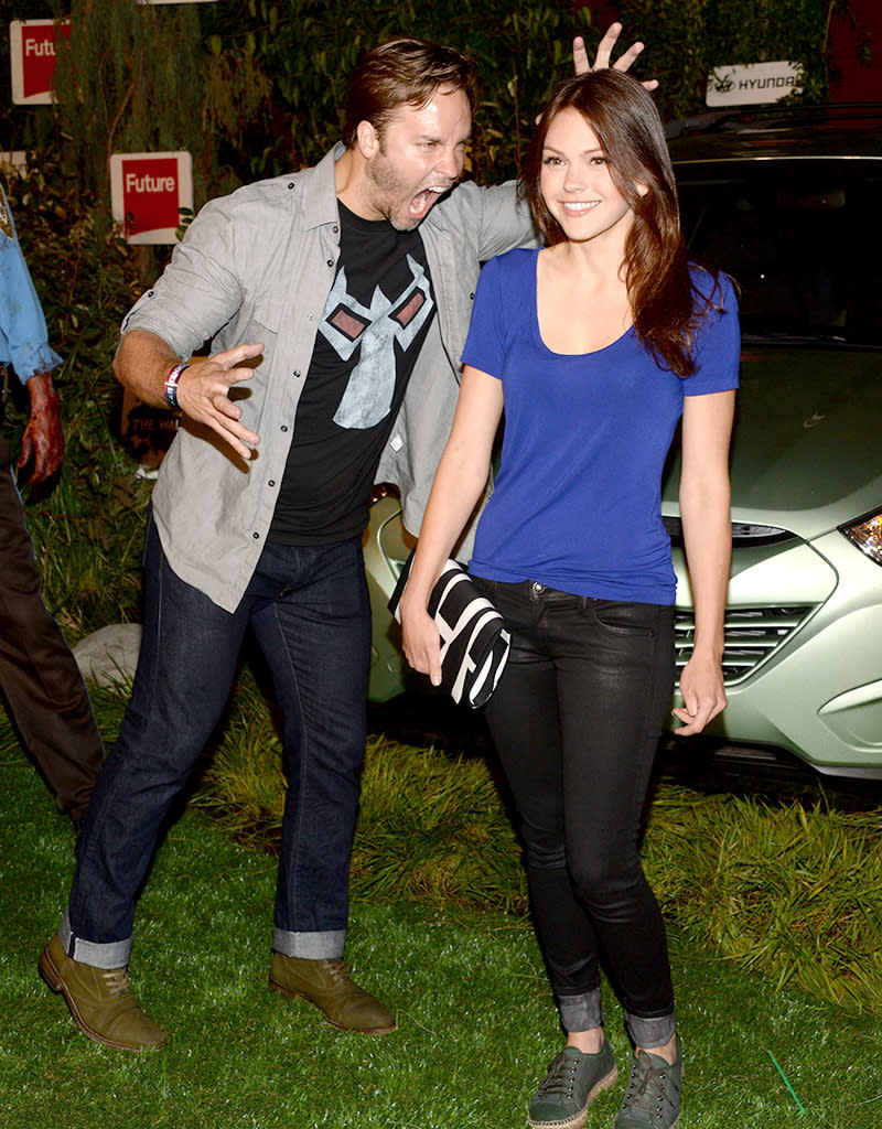 Aimee Teegarden attends "The Walking Dead" 10th Anniversary Celebration. (7/19/2013)