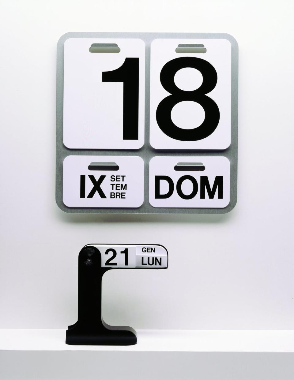 Formosa, perpetual wall calendar, 1963, and Timor, perpetual table calendar, 1966 (Danese Milano)