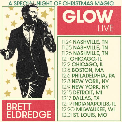 <p>Courtesy of Live Nation</p> Brett Eldredge's 'Glow' Live Tour