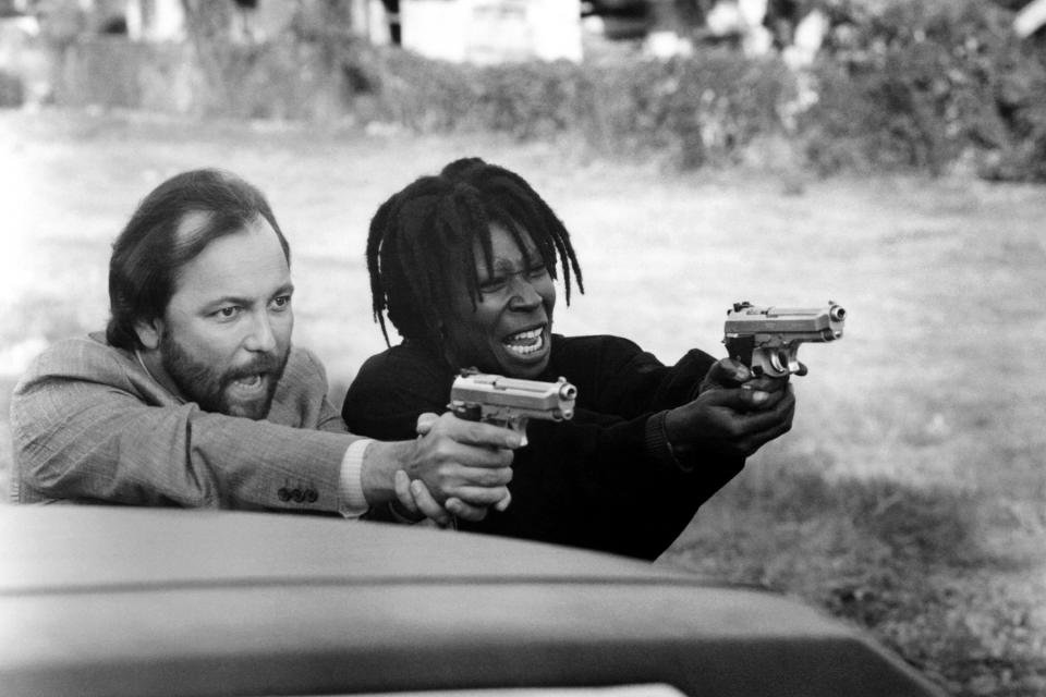 FATAL BEAUTY, from left: Ruben Blades, Whoopi Goldberg, 1987. ©MGM/courtesy Everett Collection