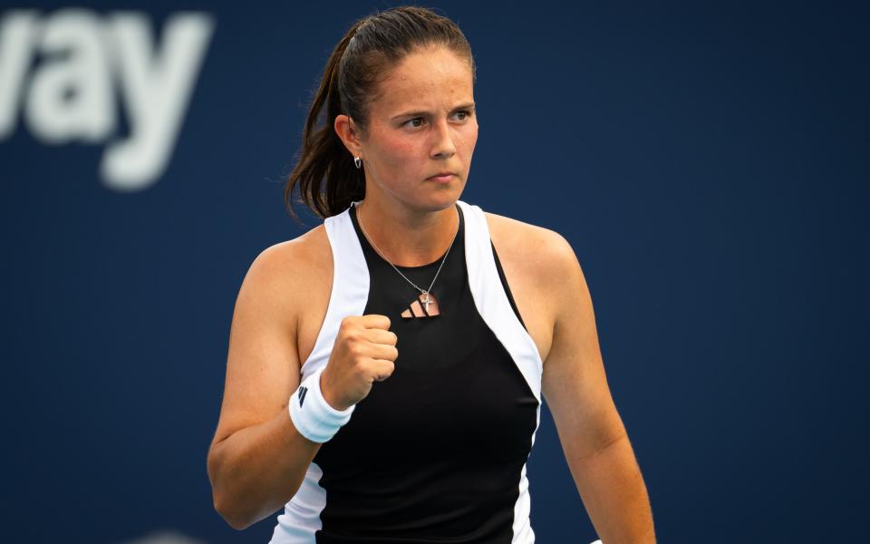 Daria Kasatkina pumps her fist