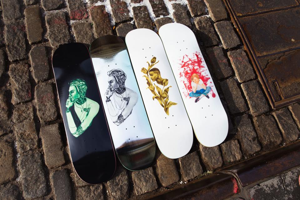 Custom skateboard decks by Chiharu Sei