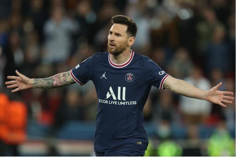 Un gol de Messi en PSG, en donde le costó brillar