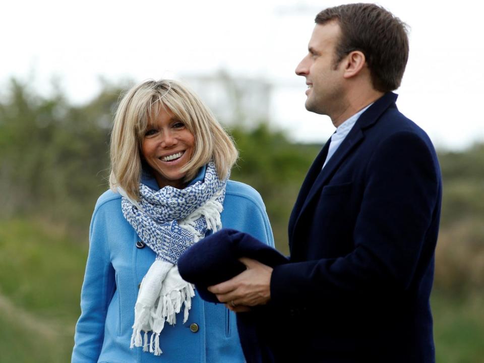 The couple when she was his married, private school teacher (Benoit Tessier/Reuters)