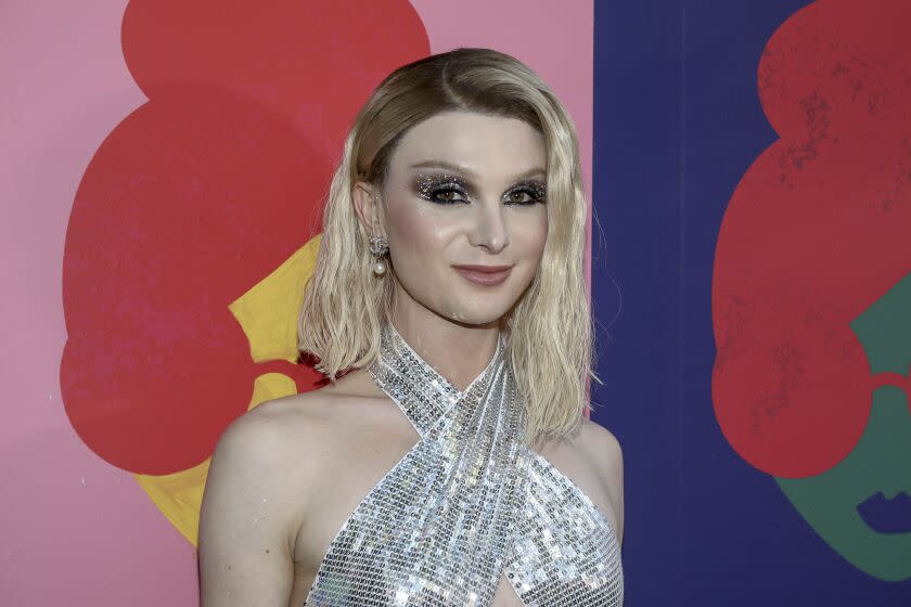 Actor Dylan Mulvaney arrives at the Alice + Olivia by Stacey Bendet pride event "Camp Pride" at The Close East Lawn on Wednesday, June 14, 2023, in New York. (Photo by Andy Kropa/Invision/AP)