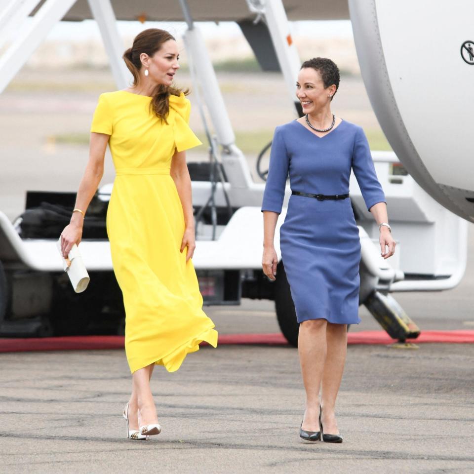 Duchess of Cambridge and Kamina Johnson-Smith - Ricard Makyn/AFP via Getty Images