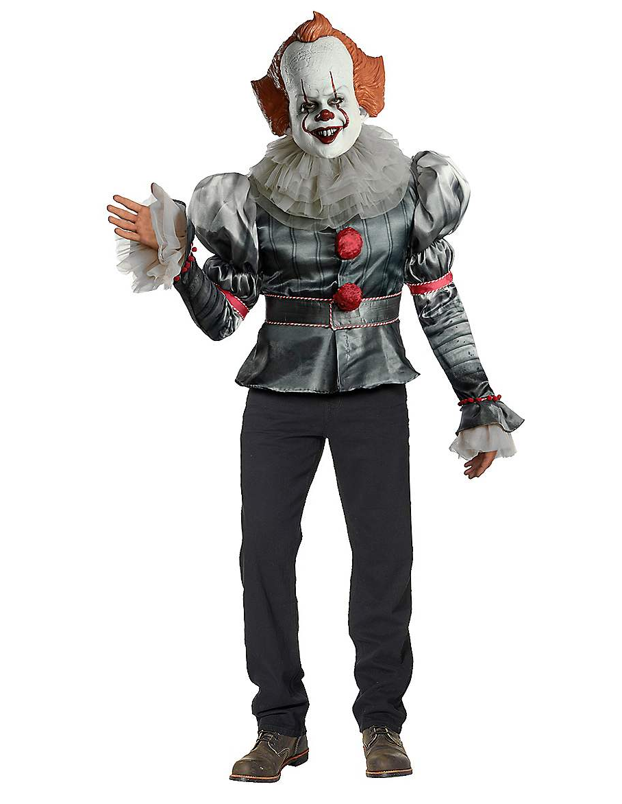 Adult Pennywise Costume Deluxe. Image via Spirit Halloween.