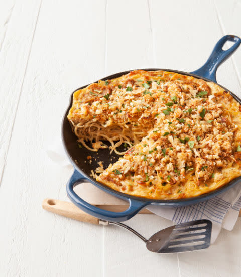 French Onion Spaghetti Pie