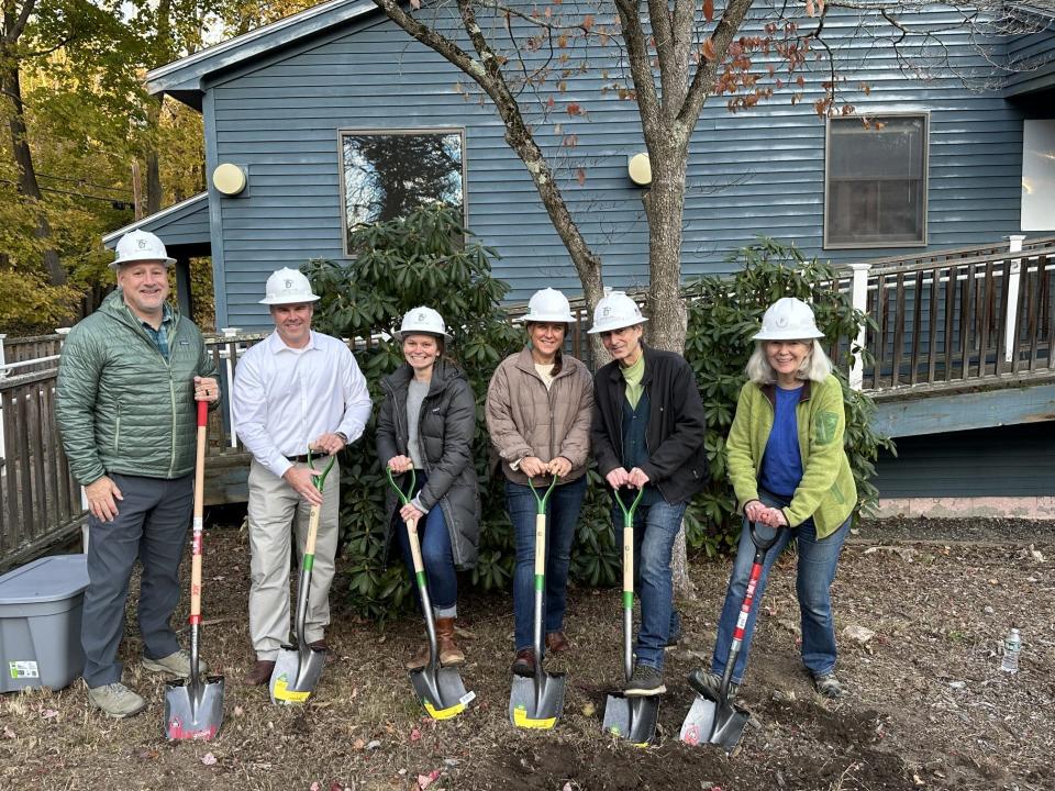 Mainspring, a social services hub that will house Fair Tide Housing, Footprints Food Pantry, and other nonprofit organizations, held a groundbreaking ceremony recently at 22 Shapleigh Road in Kittery.