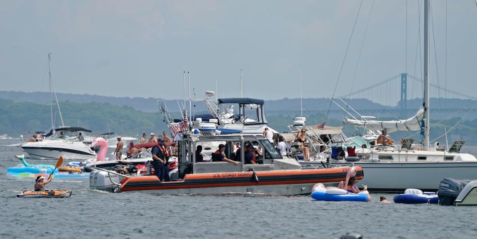 The Coast Guard will be among the agencies patrolling waters off Prudence Island on Saturday during the annual Aquapalooza event.