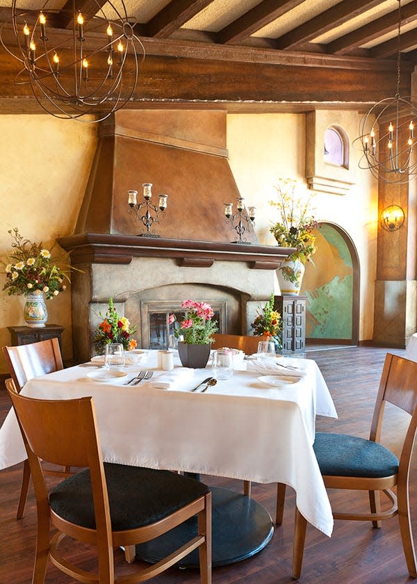 Vivace Restaurant in Tucson's decor is warm and rustic.