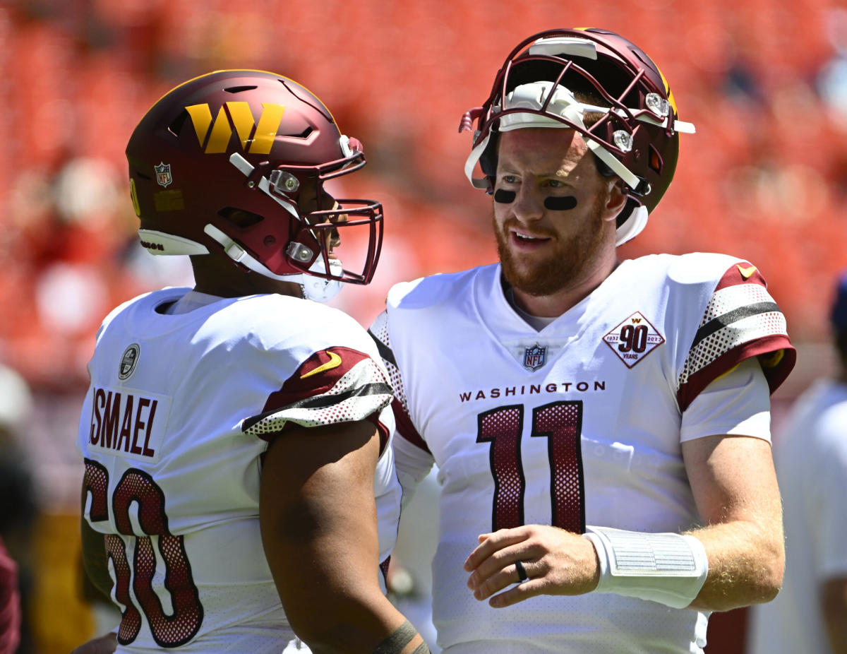 LOOK: Commanders in all-white uniforms for preseason debut