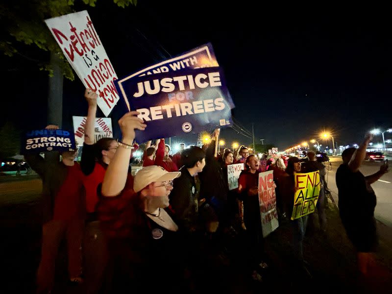 United Auto Workers strike at the Ford Michigan Assembly Plant in Wayne