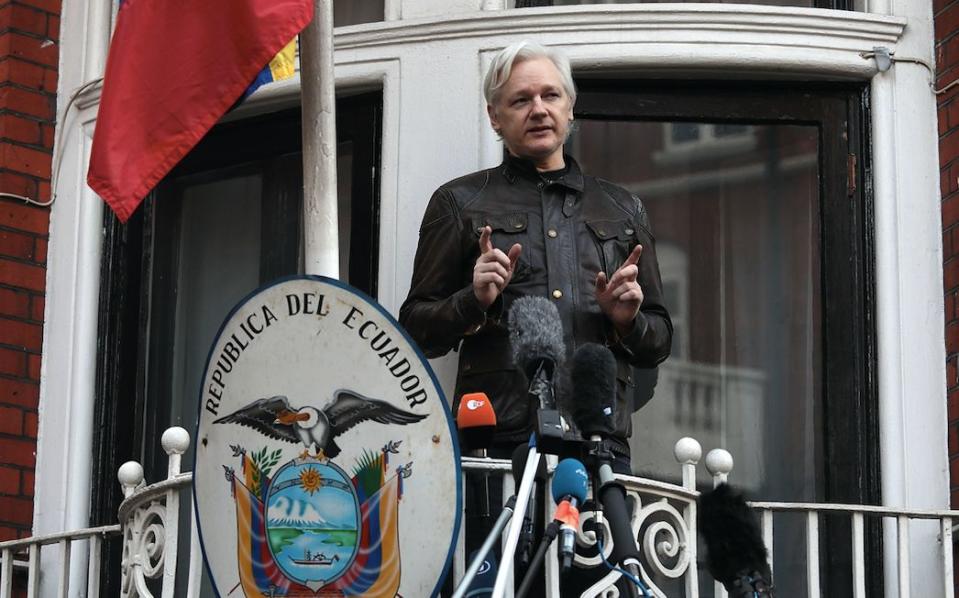 Assange spent seven years inside the Ecuadorian embassy (Getty)