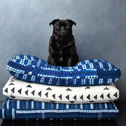 Indigo Shibori Pet Bed