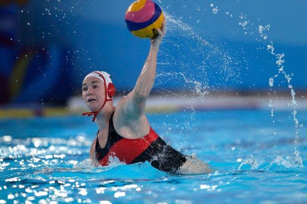 Emma Wright will be one of the leaders on Canada’s Olympic water polo team.  (Silvia Izquierdo/Associated Press - image credit)