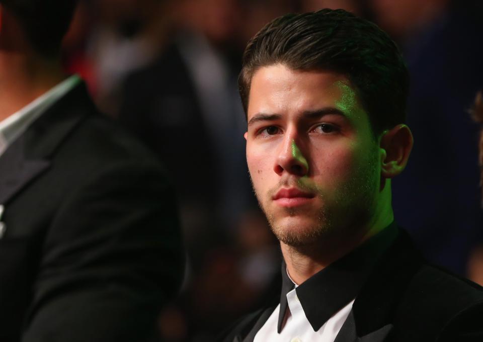 <p>Musician Nick Jonas is seen during the UFC 205 event at Madison Square Garden on November 12, 2016 in New York City. (Photo by Mike Stobe/Zuffa LLC/Zuffa LLC via Getty Images) </p>