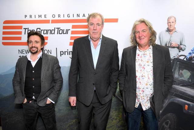 Richard Hammond, Jeremy Clarkson and James May attend a screening of 'The Grand Tour' season 3 held at The Brewery on January 15, 2019. (Photo by Dave J Hogan/Getty Images)