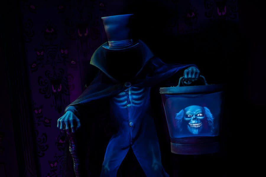 The legendary Hatbox Ghost is materializing within the Haunted Mansion at Walt Disney World Resort. The iconic specter has come out to socialize with guests as they pass the Endless Hallway in their Doom Buggies. The Hatbox Ghost was also recently featured in the 2023 Disney Studios’ film, “Haunted Mansion.” The attraction playing ghost host to the new happy haunt can be found in Liberty Square at Magic Kingdom Park in Lake Buena Vista, Fla. (Abigail Nilsson, Photographer)