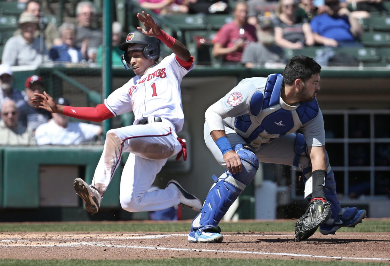 Darren Baker of the Red Wings had an outstanding six-game series against the Bisons as he rapped out 14 hits.