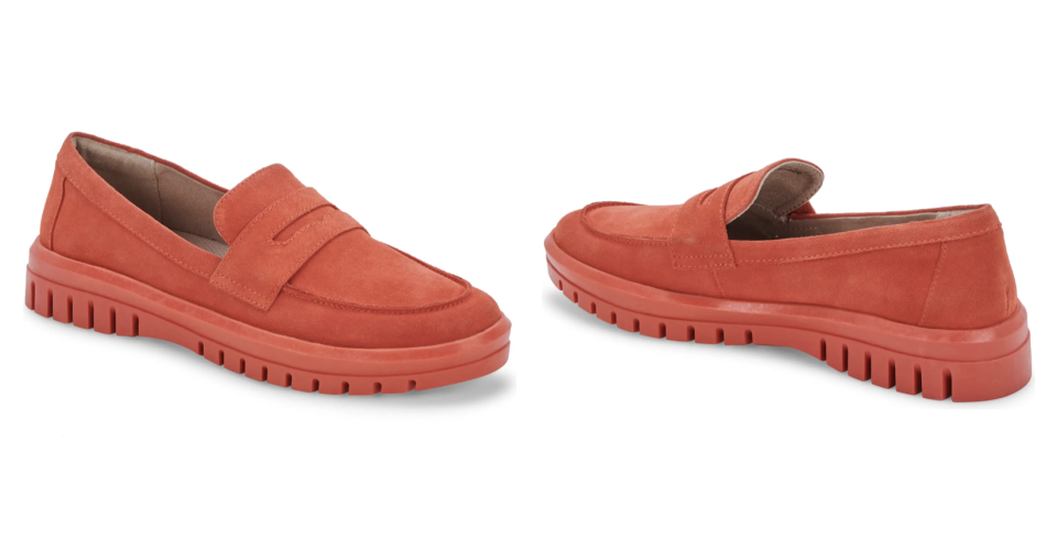 Blondo Frey Waterproof Loafers in Red Poppy (Photos via Nordstrom)