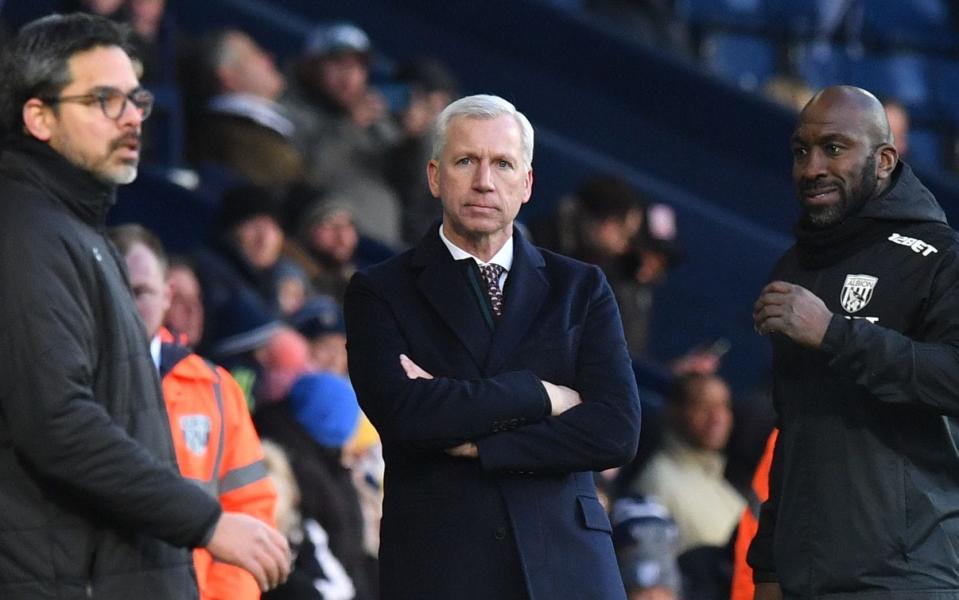 Alan Pardew’s West Bromwich Albion lost 2-1 to Huddersfield to leave them six points behind 19th-place Stoke.