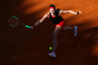 FILE PHOTO: Tennis - WTA Premier 5 - Italian Open - Foro Italico, Rome, Italy - May 18, 2018 Latvia's Jelena Ostapenko in action during her quarter final match against Russia's Maria Sharapova REUTERS/Alessandro Bianchi