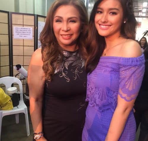 Claire seen here with actress Liza Soberano