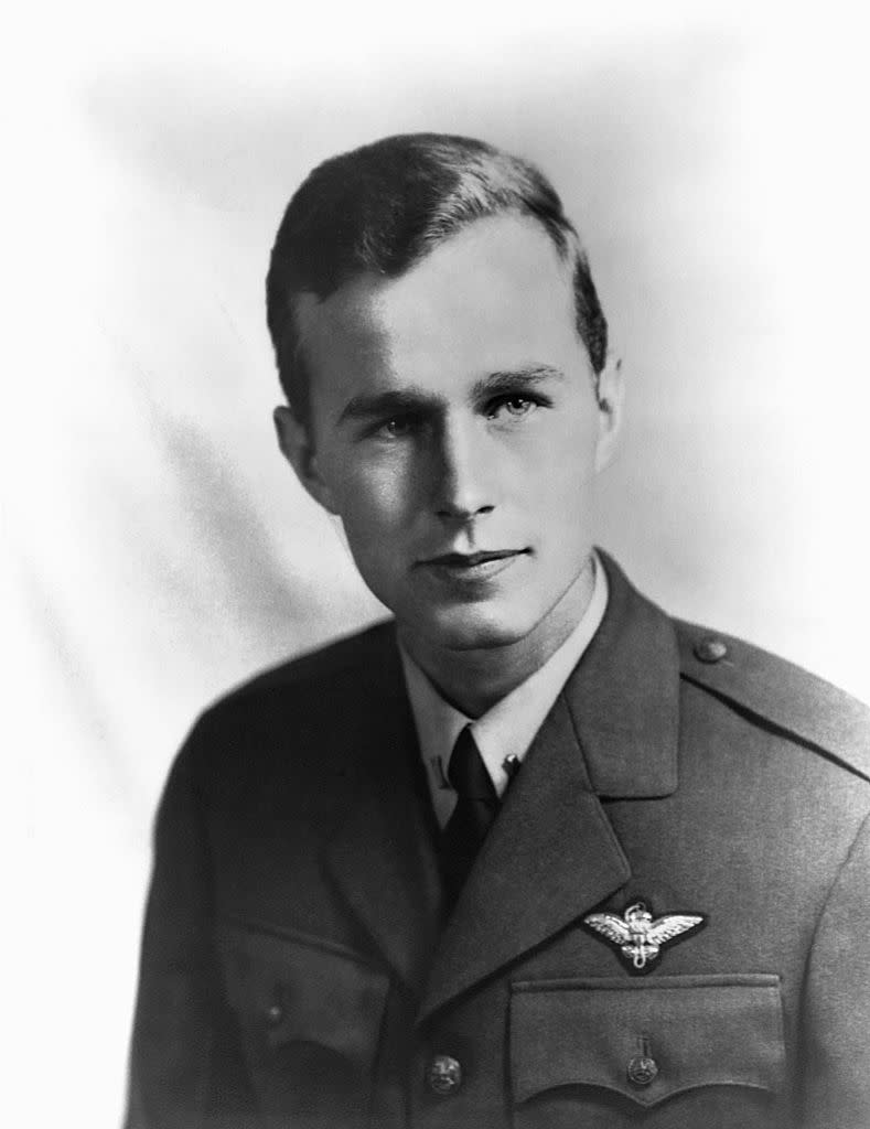 George Bush served in the Navy from June 1942 to September 1945, rising to the rank of lieutenant.
