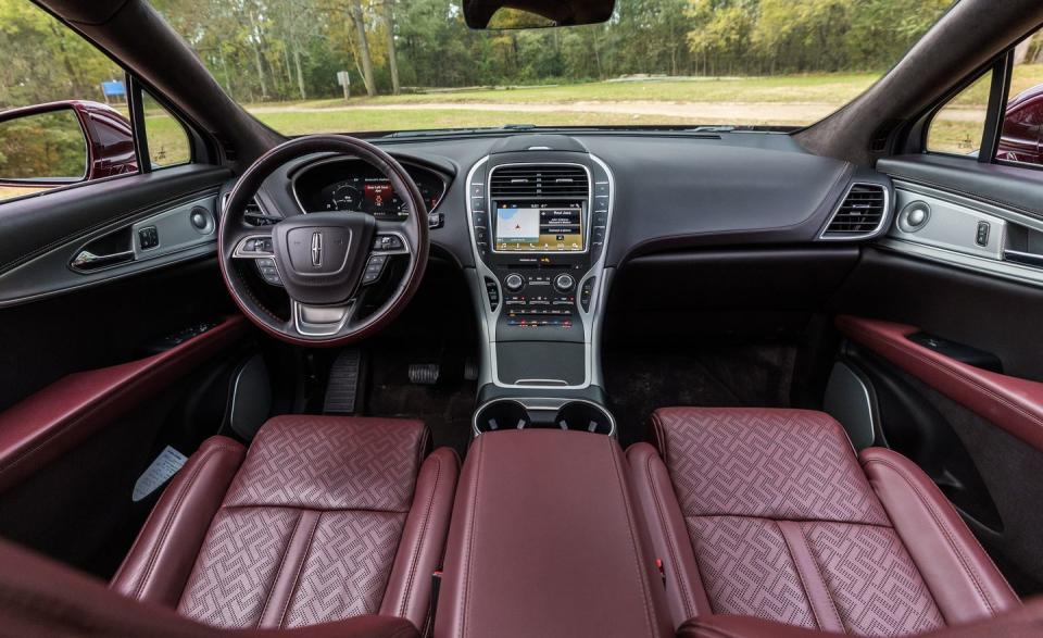 <p>The roomy interior environs are mostly carried over from those of the MKX.</p>