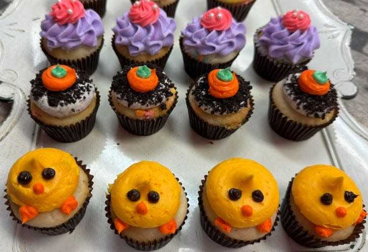 Festive Easter-themed cupcakes are available at Smallcakes Cupcakery in Evans and about 200 other Smallcakes locations nationwide.