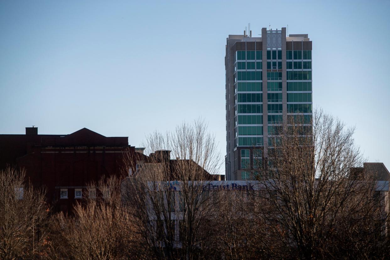 The Kipton Hotel Arras is seen from Merrimon Avenue in Asheville, November 28, 2023.