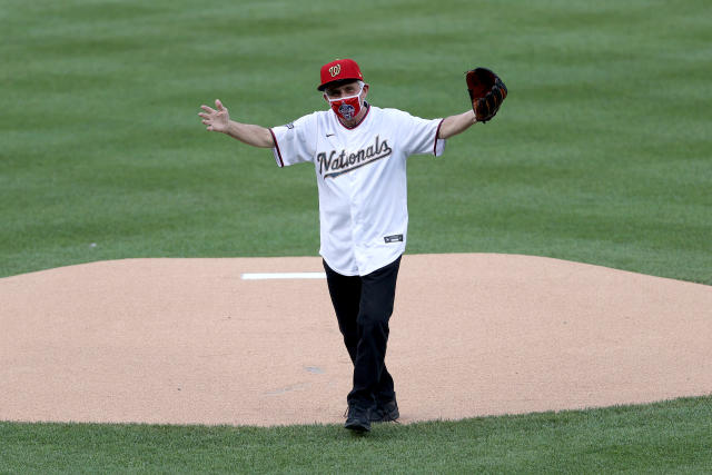 Félix Hernández's first pitch, 10/15/2022