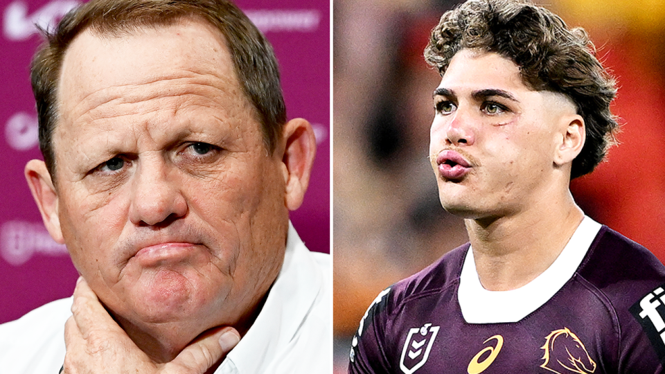 Broncos assistant coach Matt Ballin has defended Kevin Walters (pictured left) and claimed Reece Walsh (pictured right) is ready to go against he Panthers. (Getty Images)